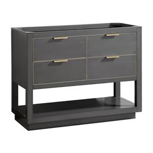 Avanity Allie 42-in Twilight Grey with Gold Trim Bathroom Vanity Cabinet