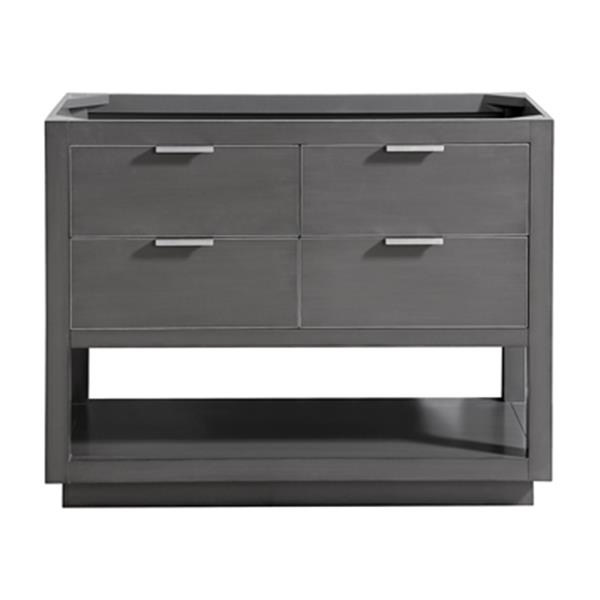 Avanity Allie 42-in Twilight Grey Bathroom Vanity Cabinet with Silver Hardware