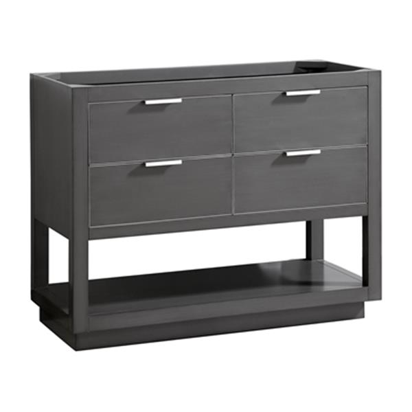 Avanity Allie 42-in Twilight Grey Bathroom Vanity Cabinet with Silver Hardware