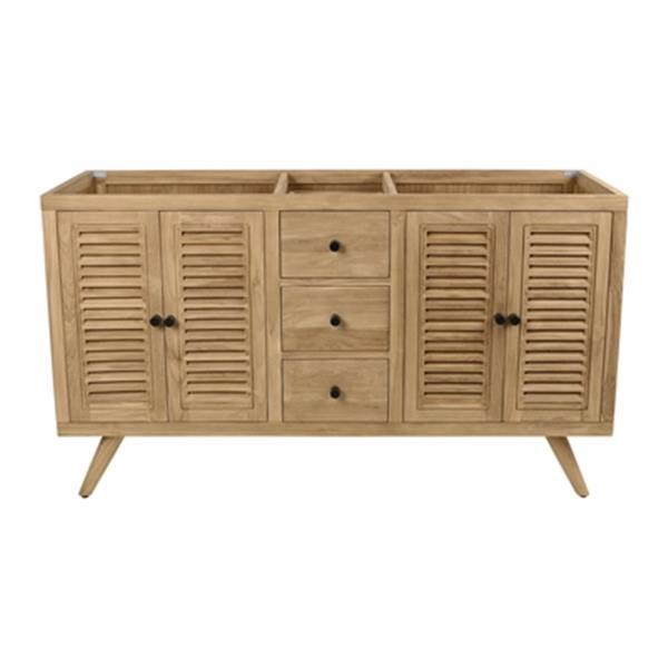 Avanity Harper 60-in Natural Teak Bathroom Vanity Cabinet