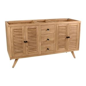 Avanity Harper 60-in Natural Teak Bathroom Vanity Cabinet