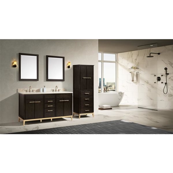 Avanity Hepburn 60-in Dark Chocolate Bathroom Vanity Cabinet