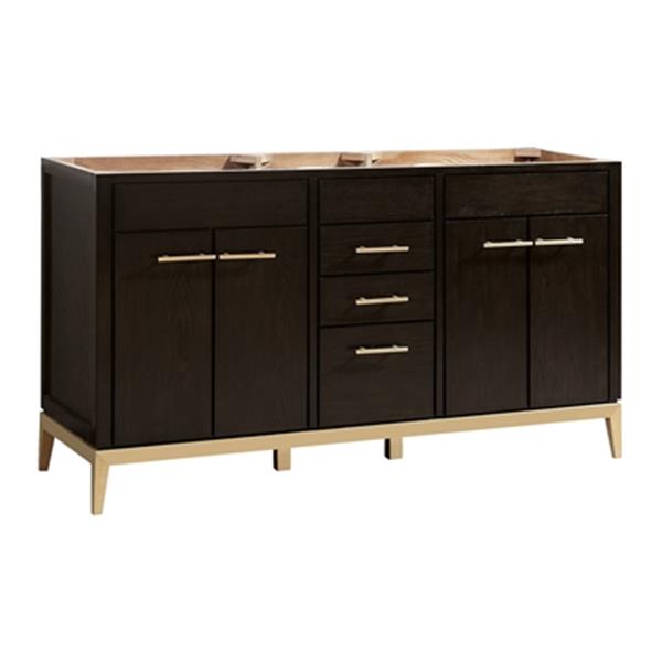 Avanity Hepburn 60-in Dark Chocolate Bathroom Vanity Cabinet