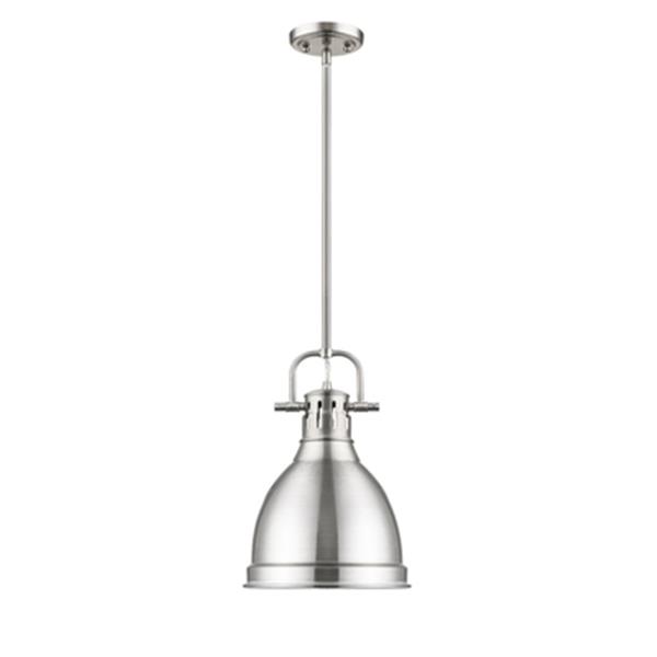 Golden Lighting 3604-S Small Pendant with Rod,3604-S PW-PW