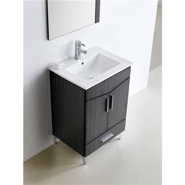 American Imaginations Zen Vanity Base Set 24 X 21 Gray Ai 18123 Rona - 24 X 21 Bathroom Vanity Without Sink