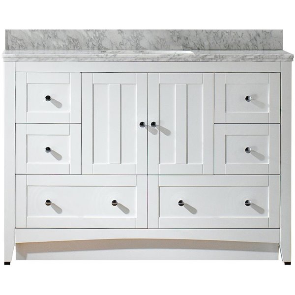 American Imaginations White Shaker 48 In Single Sink Bathroom Vanity   330622668 MainImage 001 L 