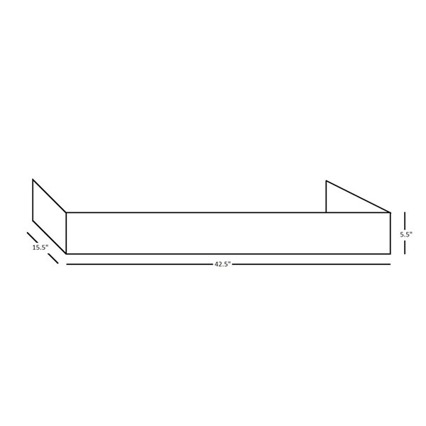 American Imaginations 48-in White Shaker Single Sink Bathroom Vanity with White Quartz Top