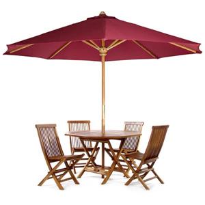 Ensemble de table octagon avec parasol , 6 pièces