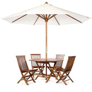 Ensemble de table octagon avec parasol , 6 pièces