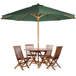 Ensemble de table octagon avec parasol , 6 pièces