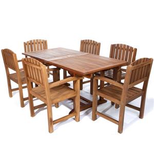 All Things Cedar Teak Dining Chair Set - 7 Pieces