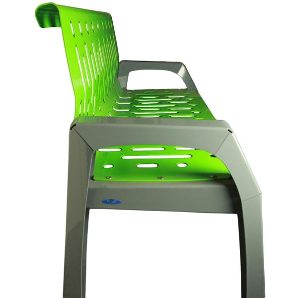 Banc en acier Stream, 6 pi, vert