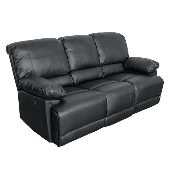 Corliving Bonded Leather Power, Leather Power Reclining Sofa