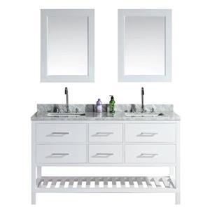 Meuble-lavabo double avec miroir London, 61