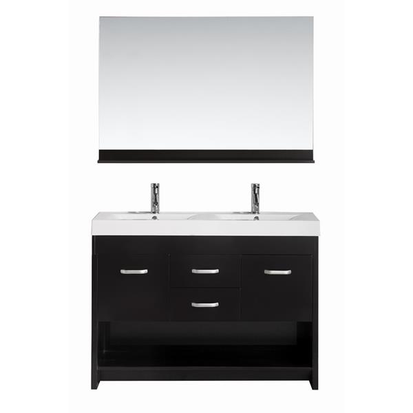 Citrus Double Vanity with Matching Mirror - 48" - Espresso