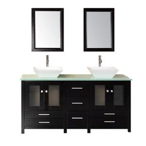 Meuble-lavabo double avec miroir Arlington, 61