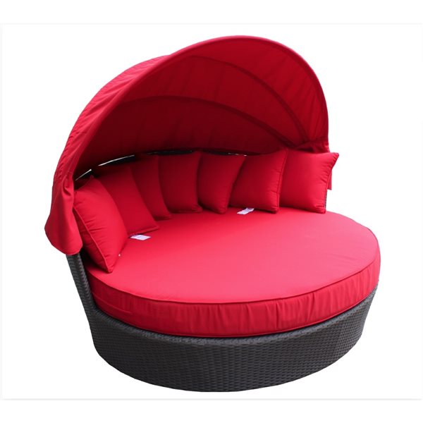 Wd Patio Tao Day Bed Red Tao5403, Round Outdoor Daybed Canada
