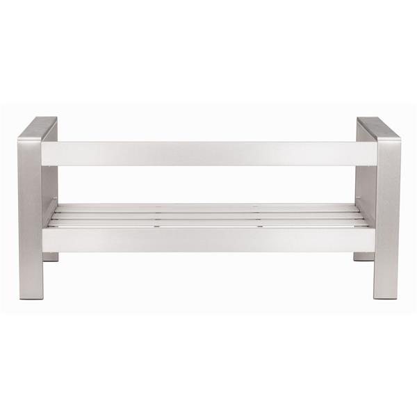 Zuo Modern Cosmopolitan Outdoor Sofa Frame 24 6 In X 56 7 Brushed Aluminum 701850 Rona Zuo Modern Cosmopolitan Outdoor Sofa, Zuo Cosmopolitan Outdoor Furniture