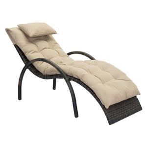 Zuo Modern Eggertz Lounge Chair - 48-in x 28-in x 18-in - Brown and Beige