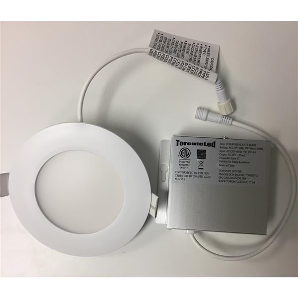 TorontoLed Downlight - 4-in - White