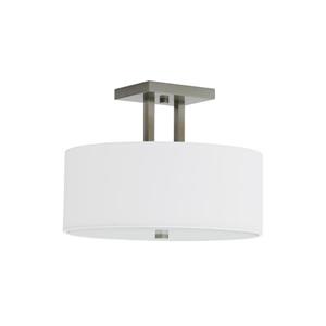 Whitfield Lighting Semi-Flush Mount Light - 3 Lights - 15-in - Stainless Steel