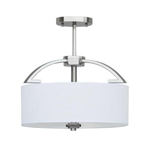 Semi-plafonnier Whitfield à 3 lumières, 14 po x 13,6 po, chrome poli