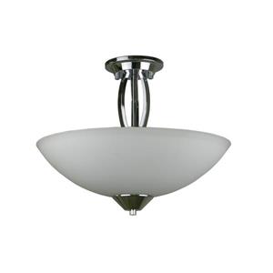 Whitfield Lighting Modern Semi-Flush Mount Light - 3 Lights - 16-in x 12-in -Chrome