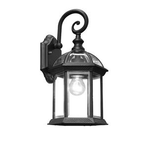Luminaire extérieur mural Whitfield à 1 lumière traditionnel, noir