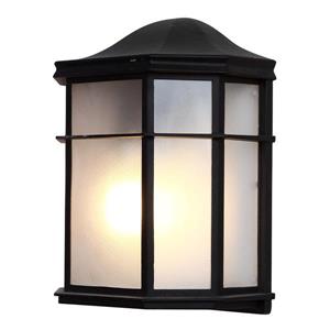 Whitfield Lighting Outdoor Wall Mount Light - 1 Light - 9.75-in x 7.75-in - Black