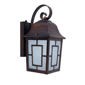 Luminaire extérieur mural Whitfield à 1 lumière, 12 po x 7 po, bronze huilé