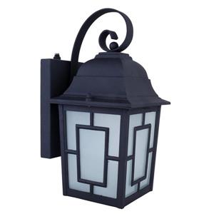 Luminaire extérieur mural Whitfield à 1 lumière Isaac, 12 po x 7 po, noir