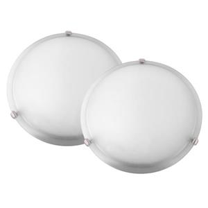 Whitfield Lighting Twin Flush Mount Light - 3 Lights - Brushed Finish - 16-in - Set of 2