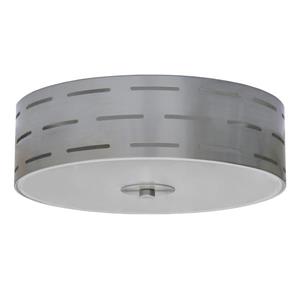 Whitfield Lighting Gaby Flush Mount Light - 2 Lights - Frosty Glass and Glossy Steel