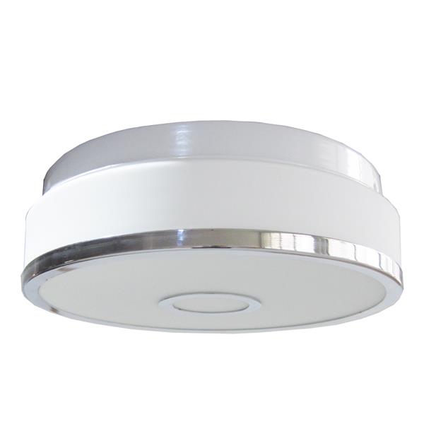 Whitfield Lighting Flush Mount Light - 2 Lights - 11.25-in - White/Polished Chrome