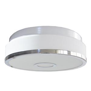 Plafonnier Whitfield à 2 lumières, 11,25 po, blanc et chrome poli