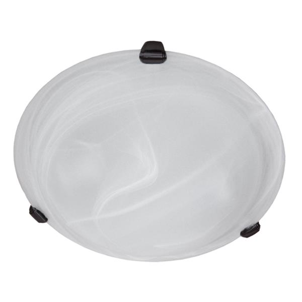 Whitfield Lighting Standard Flush Mount Light - 2 Lights - 12-in - Ebony Bronze