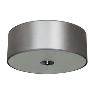 Plafonnier à 2 lumières Modena de Whitfield, chrome et tissu gris