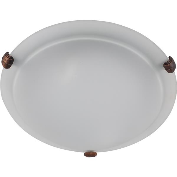 Whitfield Lighting Flush Mount Light - 2 Lights - Brushed Coffee Brown Finish