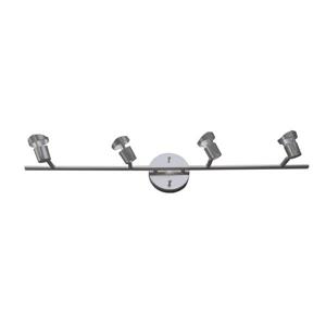 Luminaire mural Whitfield pour salle de bain, 4 lumières, 32,5 po, acier satiné