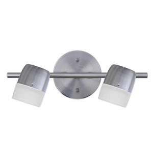 Luminaire Whitfield sur rail à 2 lumières Erin, 13 po, acier satiné