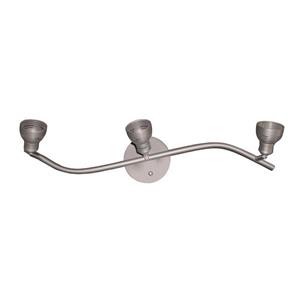 Luminaire Whitfield sur rail à 3 lumières, 23 po, étain brossé