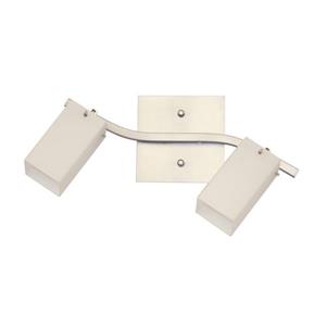 Luminaire Whitfield sur rail à 2 lumières DEL Ava, 18 po, étain brossé