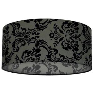 Whitfield Lighting Modena Lamp Shade - 7-in x 16-in - Dark Grey Damask Pattern