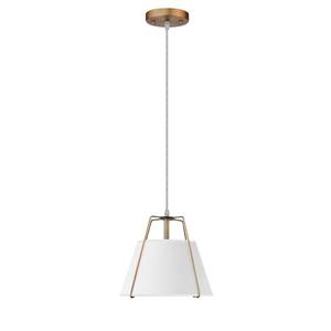 Whitfield Lighting Talina Pendant Light - 1 Light - 9-in - White and Gold