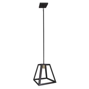Whitfield Lighting Qadira Pendant Light - 1 Light - 10.5-in - Ebony Bronze/Gold