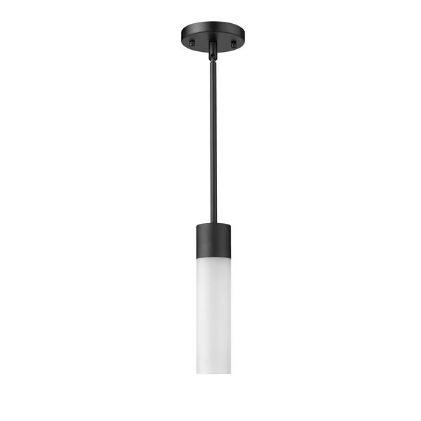 Luminaire suspendu à 1 lumière Arwyn de Whitfield, 18,5 po, noir mat