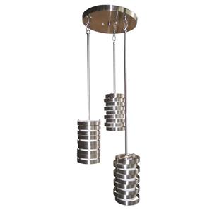 Whitfield Lighting Sheia Pendant Light - 3 Lights - 8.5-in - Satin Stainless Steel