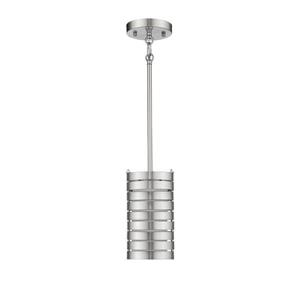Luminaire suspendu à 1 lumière Sheia de Whitfield, 8,5 po, acier satiné