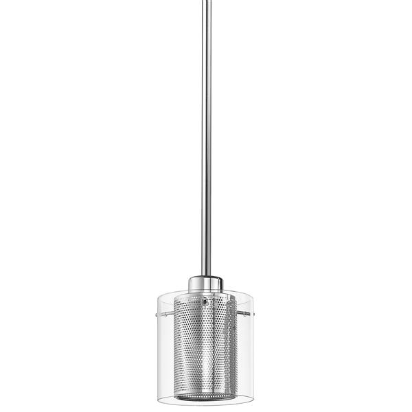 Luminaire suspendu Whitfield à 1 lumière, 6,25 po, chrome poli