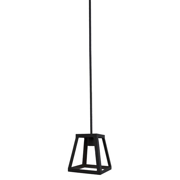 Luminaire suspendue Whitfield à 1 lumière, 7 po x 7 po, noir